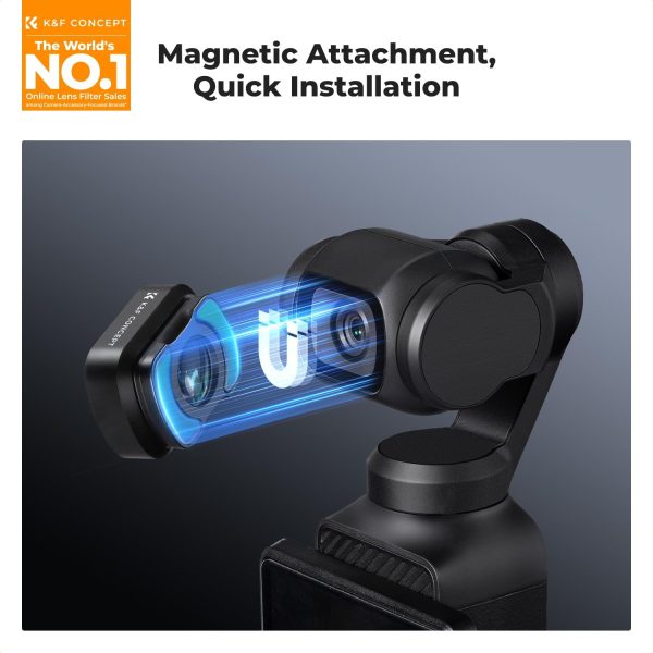 K&F Concept 10X Macro Lens Compatible with DJI Osmo Pocket 3, Close Up Filter HD Macro Photography Lens, Magnetic Attach/Multi-Coated/Optical Glass - Image 2