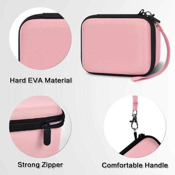 Vlogging Camera Case Compatible with for Duluvulu/for VJIANGER/for JGIPL/for TEBNGIHNM 4K Digital Cameras for Youtube. Vlog Camera Carrying Storage for Lens, Cable and Other Accessories - Pink - Image 3